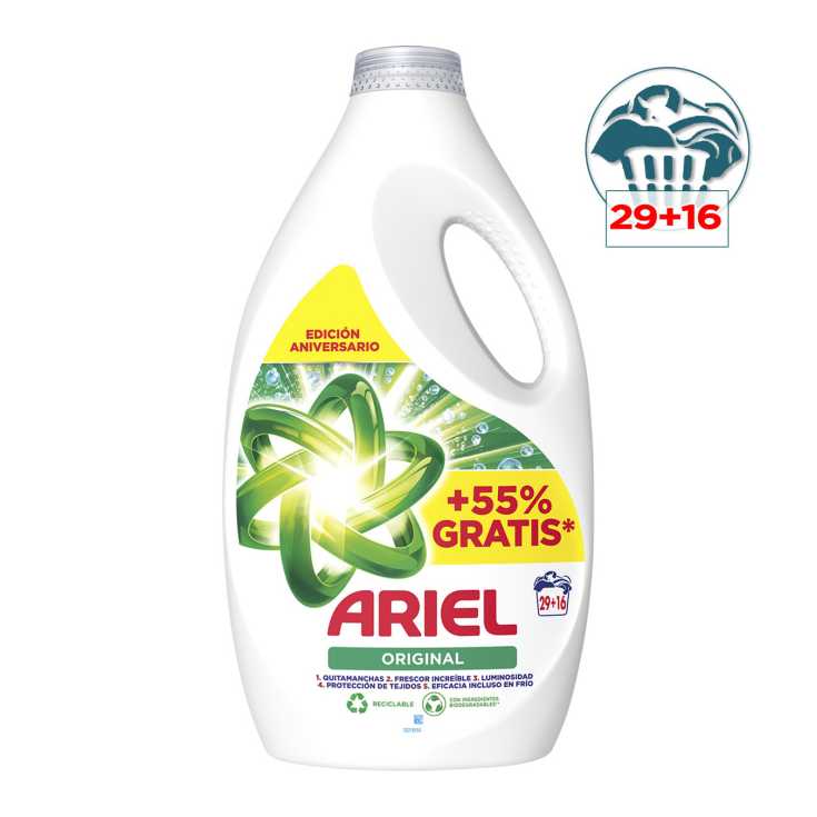 ARIEL DETERGENTE LIQUIDO ORIGINAL 40+10 LAVADOS 1