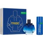 BENETTON MEN TRIBE ESTUCHE EAU DE TOILETTE VAP 90ML+DEO SPRAY 4