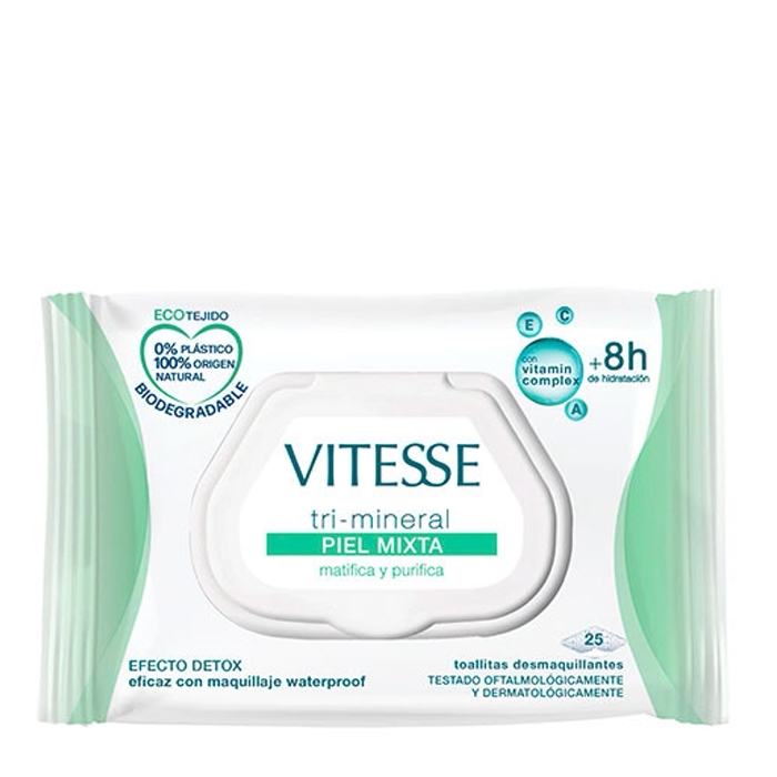 VITESSE TOALLITAS DESMAQUILLANTES PIEL MIXTA 25 UDS 1