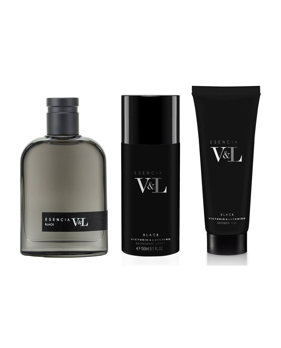 V&L ESENCIA BLACK HOMBRE ESTUCHE 3 PIEZAS 4 esencia V&L Blcak