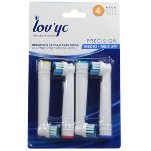 LOV´YC REC CEPILLO ELECTRICO MEDIO 4 UDS