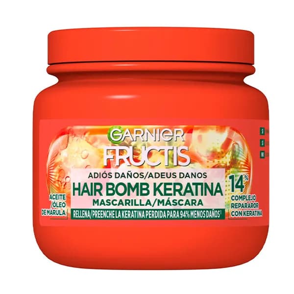 FRUCTIS MASCARILLA ADIOS DAÑOS HAIR BOMB KERATINA 320 ML 1