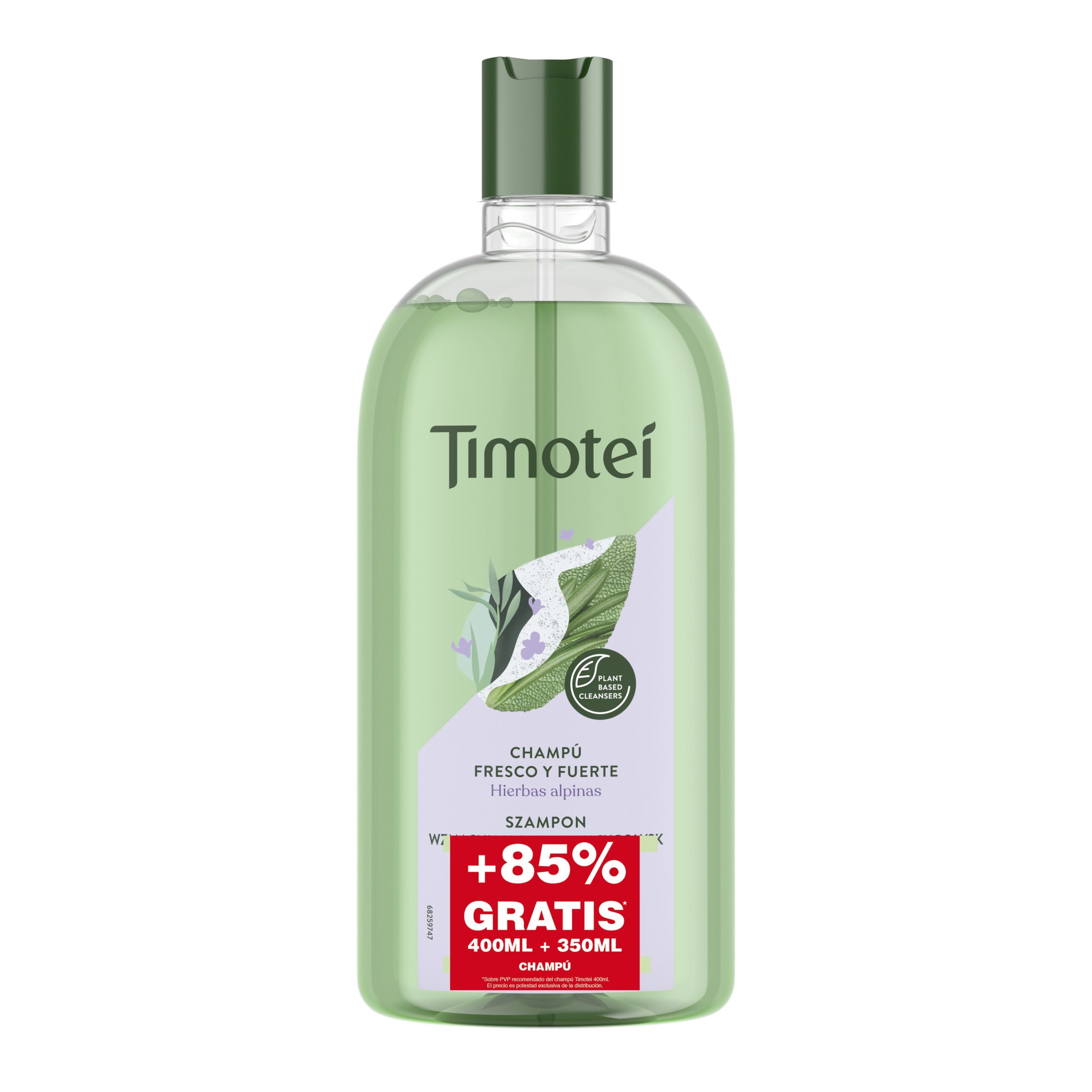 TIMOTEI CHAMPU FRESCO Y FUERTE HIERBAS 750 ML 1