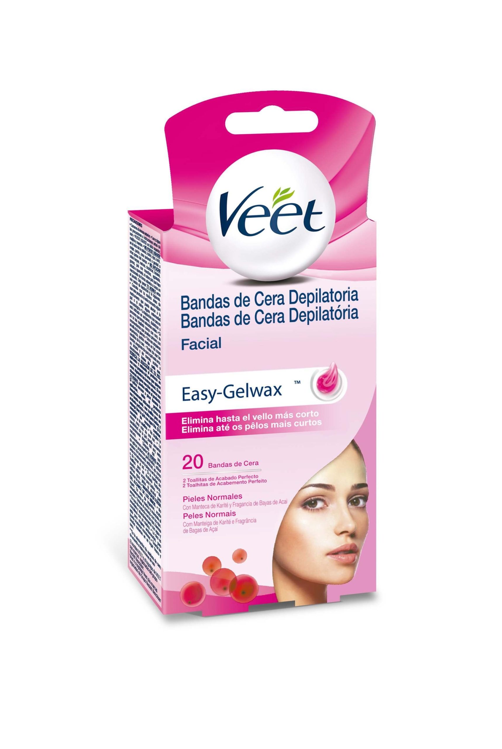 VEET CERA FRIA FACIAL 20 UDS P.NORMAL 1