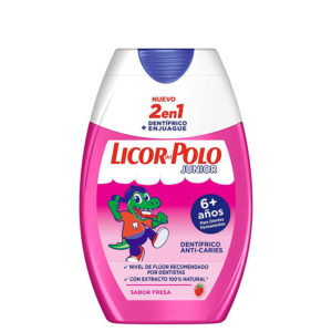 licor del polo dentifrico 2 en 1 junior fresa