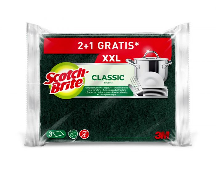SCOTCH-BRITE ESTROPAJO CLASSIC XXL 2+1 1
