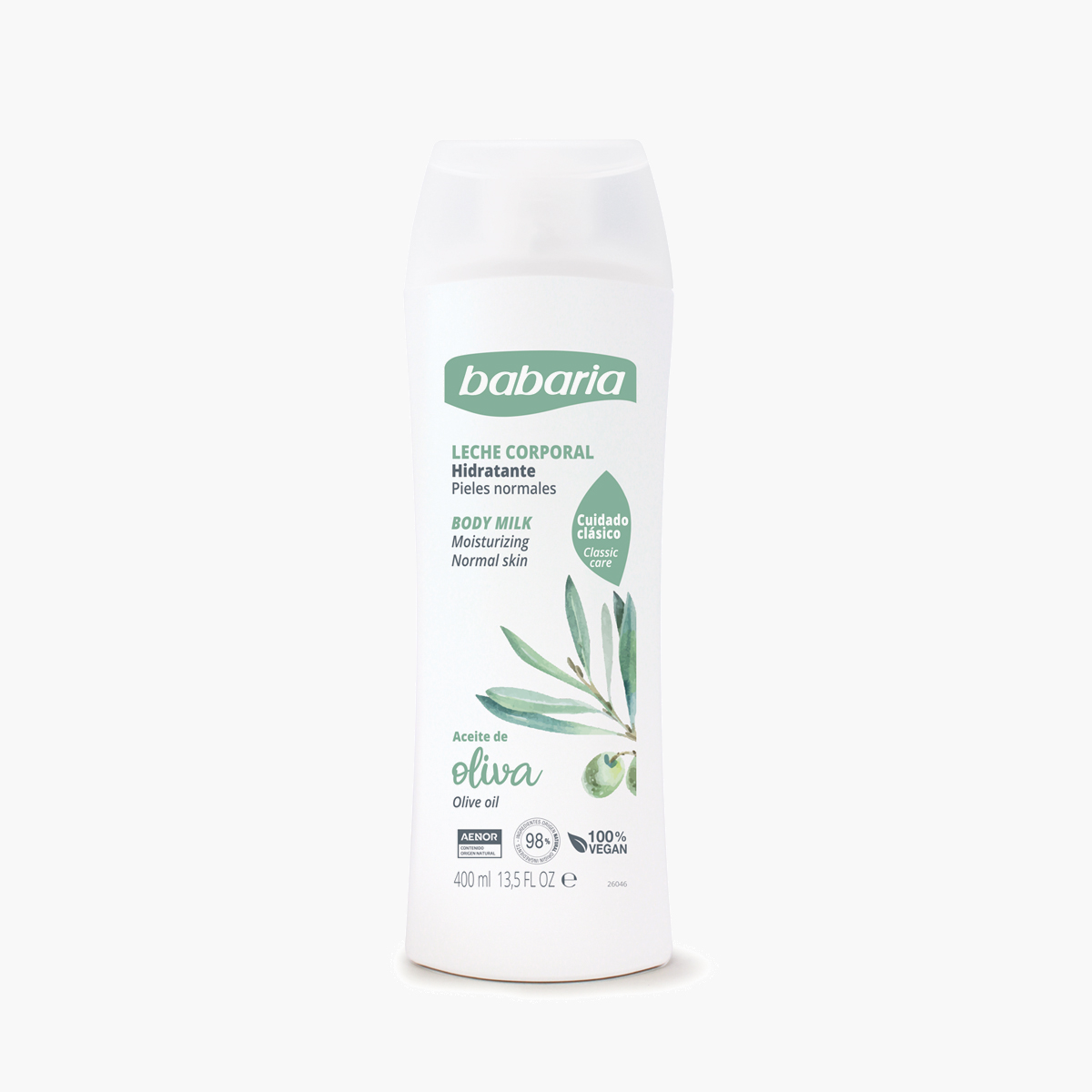BABARIA BODY MILK ACEITE DE OLIVA 400 ML. 1