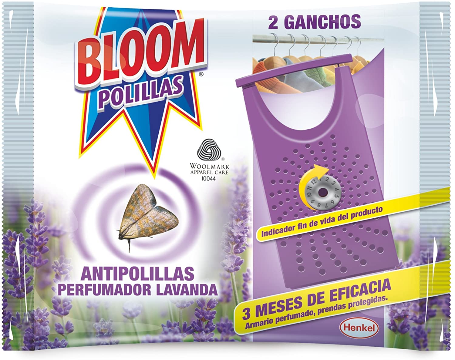 BLOOM ANTIPOLILLAS GANCHO LAVANDA 2 UDS