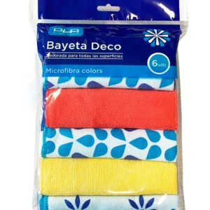 PLA BAYETA DECO MICROFIBRA 6 UDS
