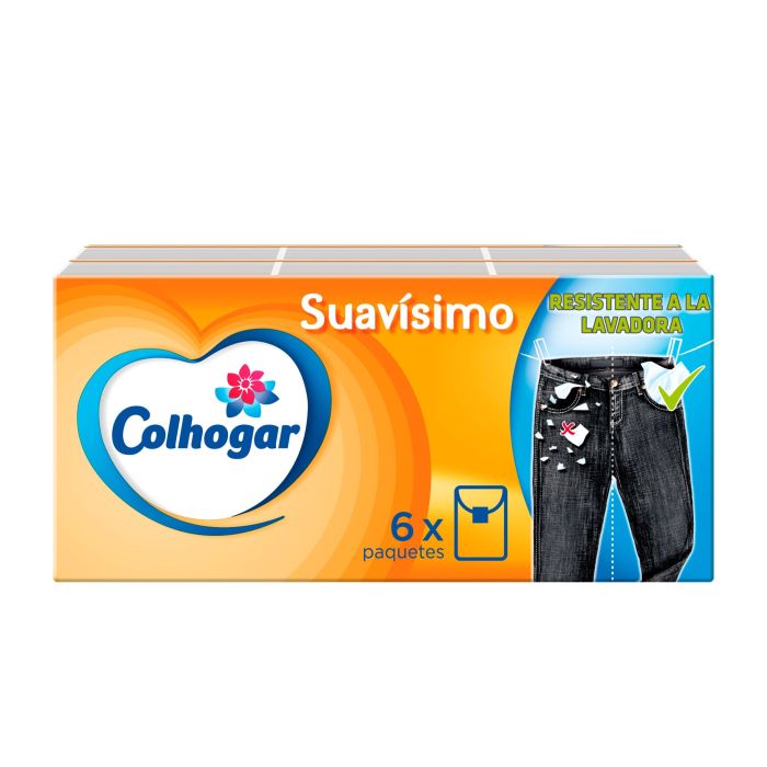 COLHOGAR COMPACTO PAÑUELOS SUAVISIMO BLANCOS 6 UDS 1