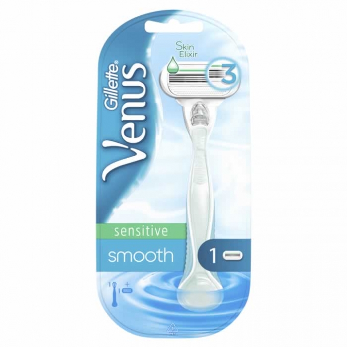GILLETTE MAQUINA VENUS SMOOTH SENSITIVE + 1 CARGADOR