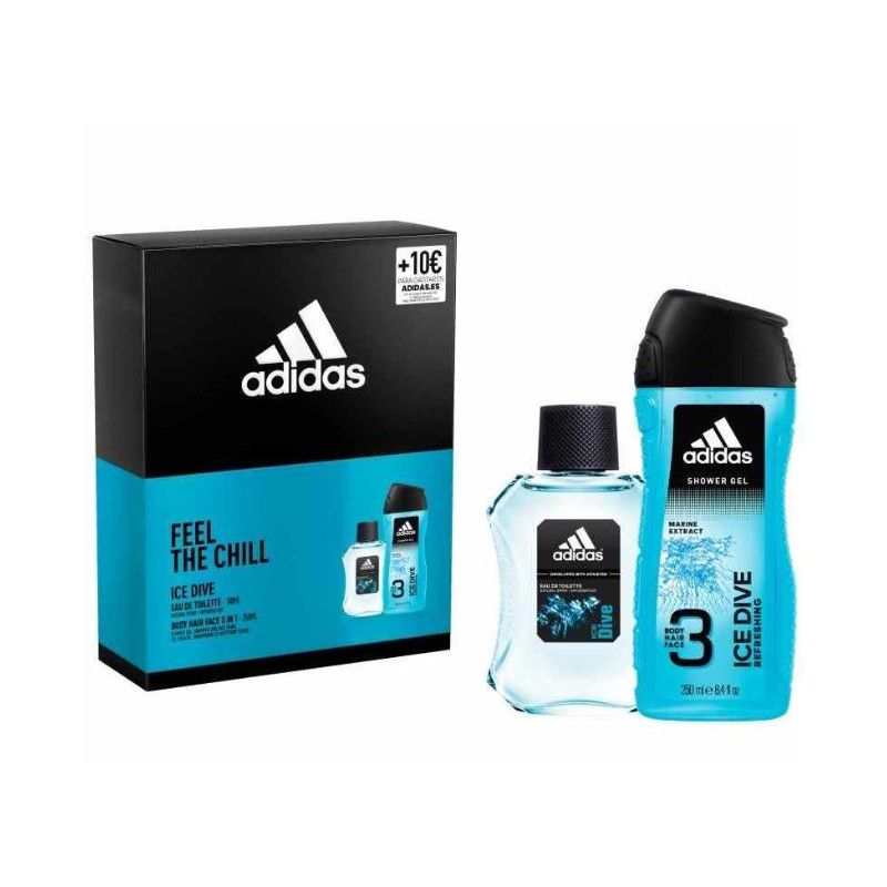 ADIDAS ICE DIVE MAN ESTUCHE EAU DE TOILETTE 100 ML+GEL 1
