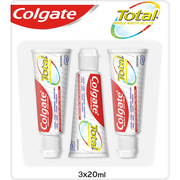 COLGATE TOTAL ORIGINAL PACK VIAJE x 3 U 1