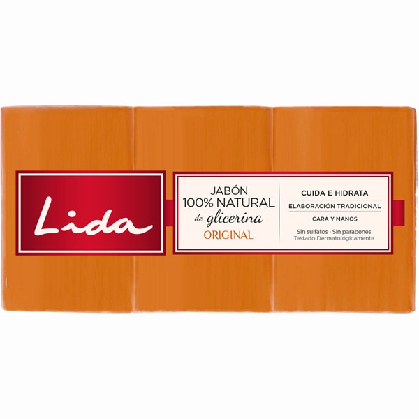LIDA JABON PASTILLA GLICERINA 3 UDS 1