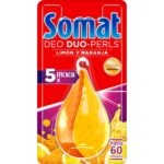 SOMAT DEO PERLS AMBIENTADOR LAVAVAJILLAS LIMON-NARANJA 60 LAVADOS 4