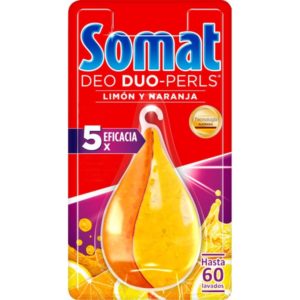 SOMAT DEO PERLS AMBIENTADOR LAVAVAJILLAS LIMON-NARANJA 60 LAVADOS