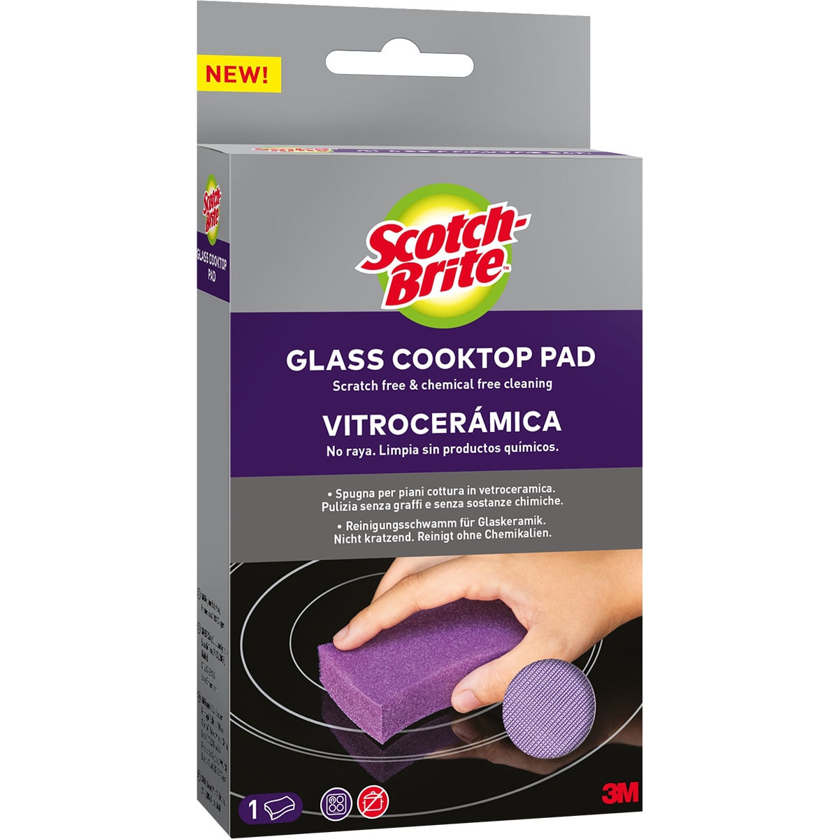 SCOTCH-BRITE VITROCERAMICA ESTROPAJO NO RAYA 1
