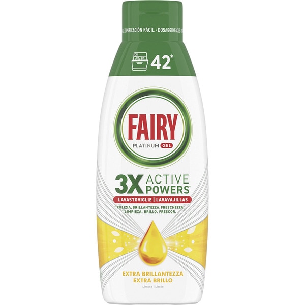 FAIRY PLATINUM GEL LAVAVAJILLAS LIMON 42 1