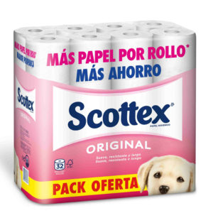 SCOTTEX HIGIENICO ORIGINAL 32 ROLLOS
