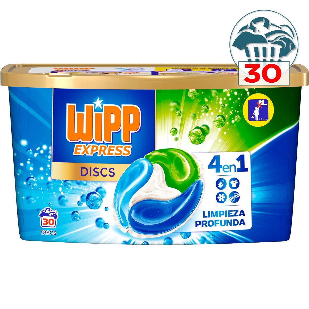 WIPP DISCS 4 EN 1 LIMPIEZA PROFUNDA 30 U 1