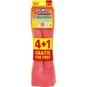 SPONTEX BAYETA MICROFIBRA COLLECTION XXL 4+1 UDS