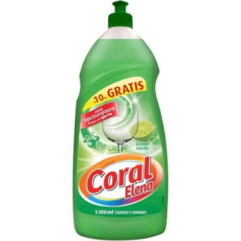 CORAL LAVAVAJILLAS ELENA LIMON VERDE 1100 ML 1