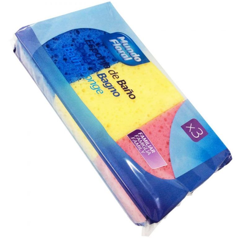 MUNDO FLORAL ESPONJA BAÑO PACK 3 UDS 1